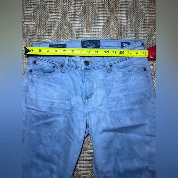Lucky Brand Women's Lolita Skinny Grey Distressed Cropped Jeans,Size 26,Great - Picture 5 of 10